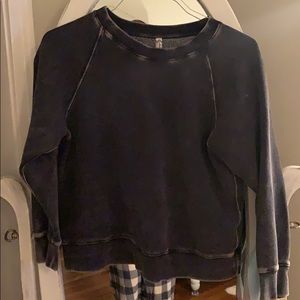 Black cropped free people sweatshirt